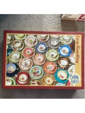 Cobble Hill Teacup Puzzle One Size Red White